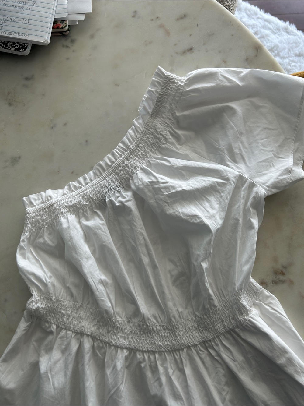 J. Crew Off-Shoulder White Cotton Dress
